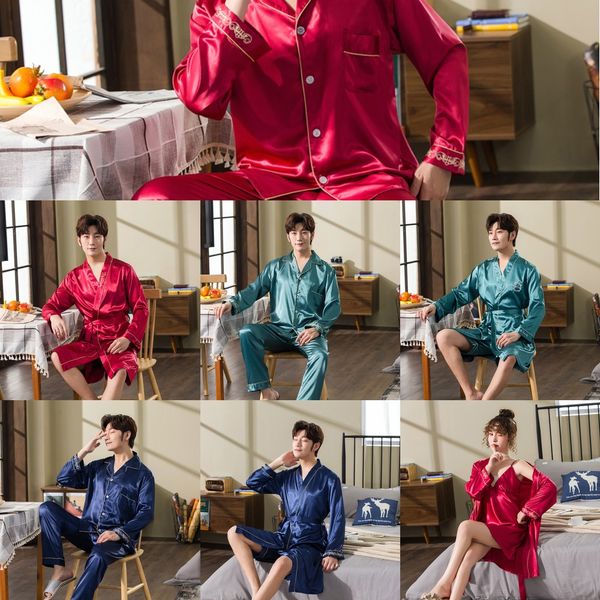 ymxju new spring and summer silk couple's nightgown men's shorts pants shorts pants set suit women's nightgown three-piece sa, Blue;red
ymxju new spring and summer silk couple's nightgown men's shorts pants shorts pants set suit women's nightgown three-piece sa, Blue;red
