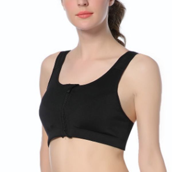 women solid color yoga sports bra front zipper female athletic undergarment underwear u-neck sleeveless crop slim fitting, White;black
women solid color yoga sports bra front zipper female athletic undergarment underwear u-neck sleeveless crop slim fitting, White;black