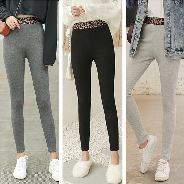 ankle length women casual elastic skinny pants female spring autumn winter black gray leopard stitching knitted leggings
ankle length women casual elastic skinny pants female spring autumn winter black gray leopard stitching knitted leggings