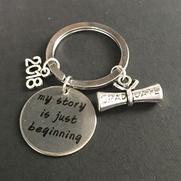 new my story is just beginning chain new my pendant story is just beginning key pendant key chain, Silver
new my story is just beginning chain new my pendant story is just beginning key pendant key chain, Silver