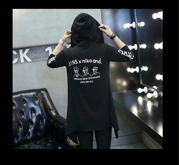 spring and summer new mens mid-length windbreaker youth korean-style slim-fit thin cloak coat casual printed sweater, Black
spring and summer new mens mid-length windbreaker youth korean-style slim-fit thin cloak coat casual printed sweater, Black