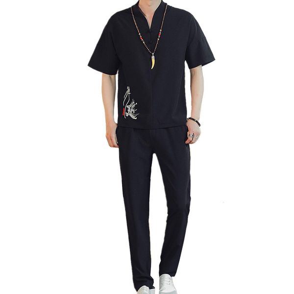 black gray white retro mens two-piece set summer new men fashion t shirt and drawstring lacing pants large size s-5xl 2020
black gray white retro mens two-piece set summer new men fashion t shirt and drawstring lacing pants large size s-5xl 2020