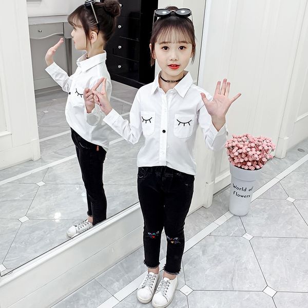 girls autumn 2020 new medium shirt and large children korean cartoon long sleeve lapel shirt fashion, White;black
girls autumn 2020 new medium shirt and large children korean cartoon long sleeve lapel shirt fashion, White;black
