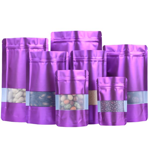 100pcs purple color stand up mylar bag aluminum foil packaging pouch with line clear window a variety of specifications can be customized
100pcs purple color stand up mylar bag aluminum foil packaging pouch with line clear window a variety of specifications can be customized