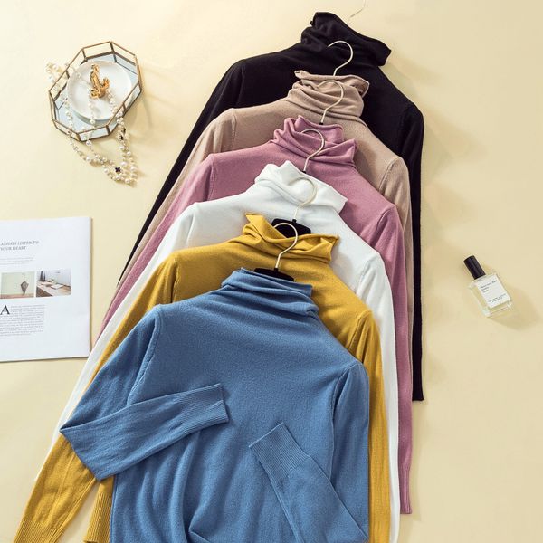 sweater women autumn 2020 new pullover turtleneck slim-fit inner long-sleeve neck bottoming sweater top, White;black
sweater women autumn 2020 new pullover turtleneck slim-fit inner long-sleeve neck bottoming sweater top, White;black