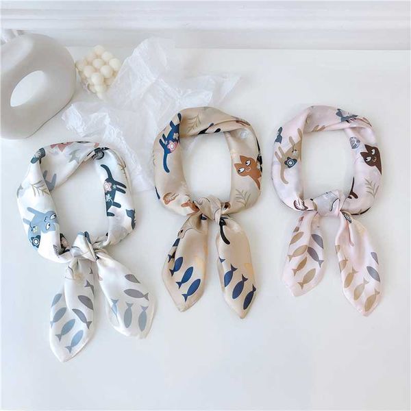 dolphin fashion women square scarf 70*70 cat print chiffon silk scarves animal milk headband small white pink bandana, Blue;gray
dolphin fashion women square scarf 70*70 cat print chiffon silk scarves animal milk headband small white pink bandana, Blue;gray