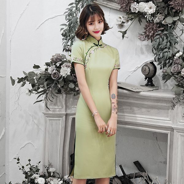 ethnic clothing short qipao summer dress women traditional satin silk chinese sleeve cheongsams female, Red
ethnic clothing short qipao summer dress women traditional satin silk chinese sleeve cheongsams female, Red