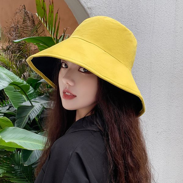 bucket hat women fashion double sided fisherman hat solid color big wide brim summer sun outdoor casual sunshade cap, Blue;gray
bucket hat women fashion double sided fisherman hat solid color big wide brim summer sun outdoor casual sunshade cap, Blue;gray