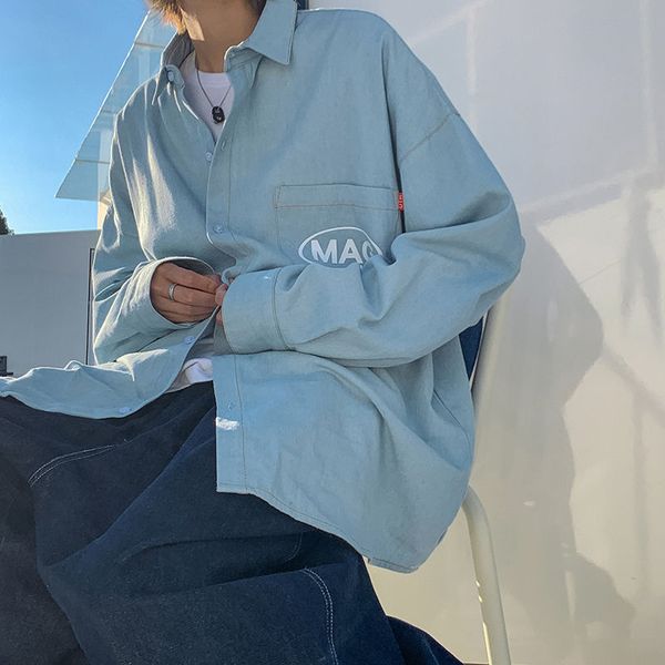 2020 spring and autumn new youth popular handsome all-match college style denim long-sleeved shirt casual sky blue/blue, White;black
2020 spring and autumn new youth popular handsome all-match college style denim long-sleeved shirt casual sky blue/blue, White;black