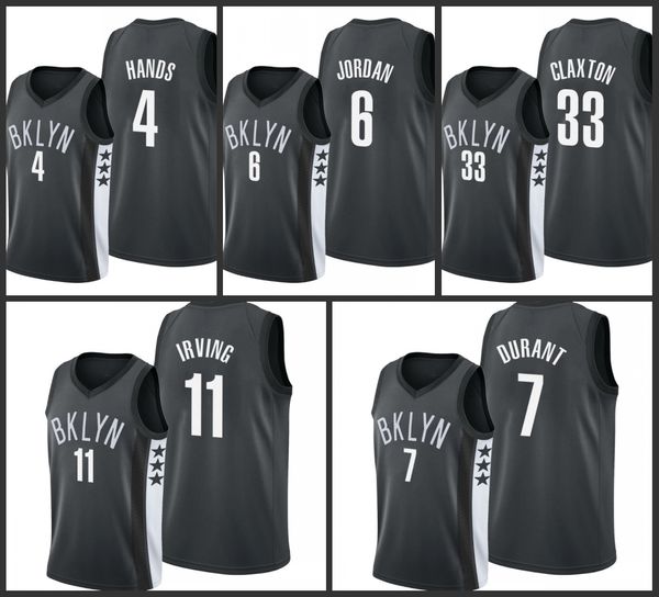 

Brooklyn Nets Jaylen Hands Kevin Durant Kyrie Irving Men 2019-20 City Jersey