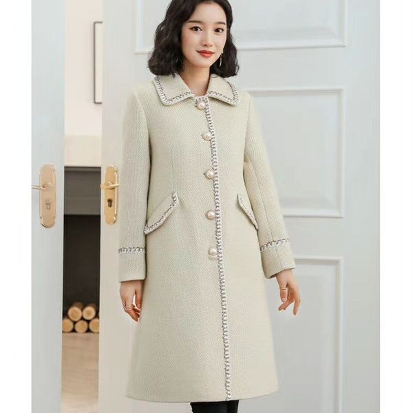 winter women coat elegant long office jacket female wool blended coats with lining woman korea jackets plus size autumn coat, Black
winter women coat elegant long office jacket female wool blended coats with lining woman korea jackets plus size autumn coat, Black