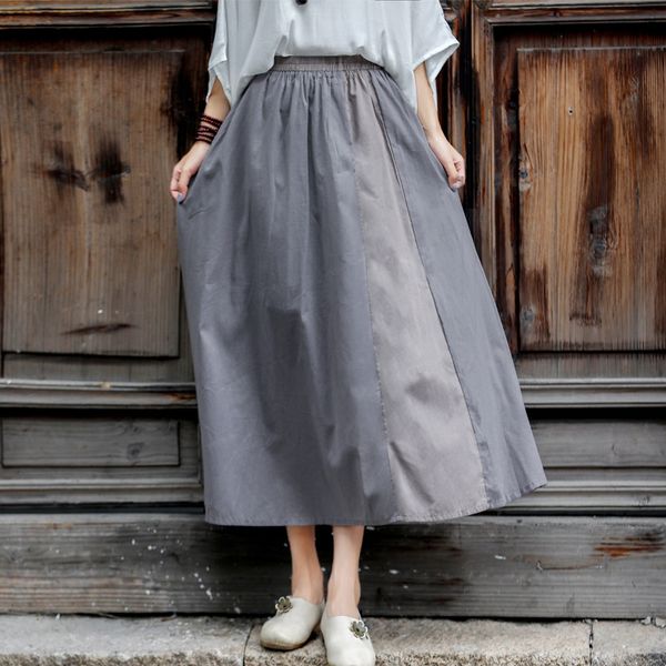 women loose elastic waist solid color skirts ladies vintage retro skirt female 2020 summer autumn skirts, Black
women loose elastic waist solid color skirts ladies vintage retro skirt female 2020 summer autumn skirts, Black