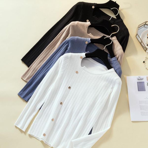 2020 autumn fashion women sweater solid knit slim pullover cashmere sweater long sleeve casual button pullover lady pure jumper, White;black
2020 autumn fashion women sweater solid knit slim pullover cashmere sweater long sleeve casual button pullover lady pure jumper, White;black