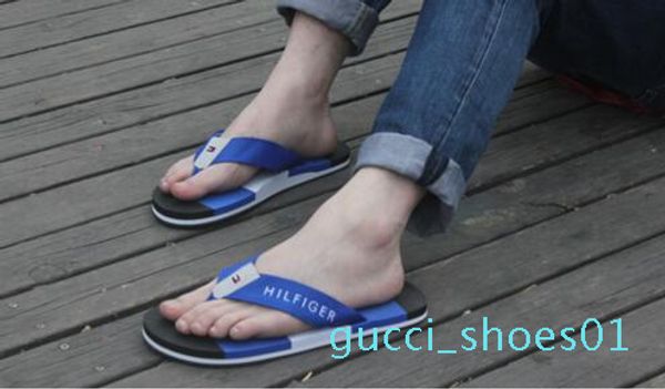 2018 summer new styles men casual slippers flip-flops size 39-45 g01, Black