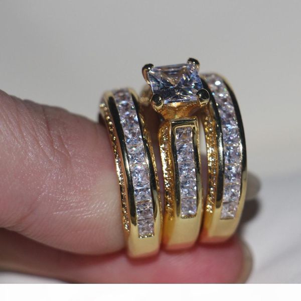 handmade jewelry 3-in-1 engagement ring 5a zircon cz yellow gold 925 sterling silver wedding band ring set for women men, Slivery;golden
handmade jewelry 3-in-1 engagement ring 5a zircon cz yellow gold 925 sterling silver wedding band ring set for women men, Slivery;golden