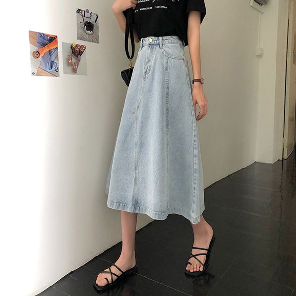 s-xl vintage summer long jeans skirts womens light blue high waist denim skirts plus size korean ladies skirt jupe femme (78373, Black
s-xl vintage summer long jeans skirts womens light blue high waist denim skirts plus size korean ladies skirt jupe femme (78373, Black