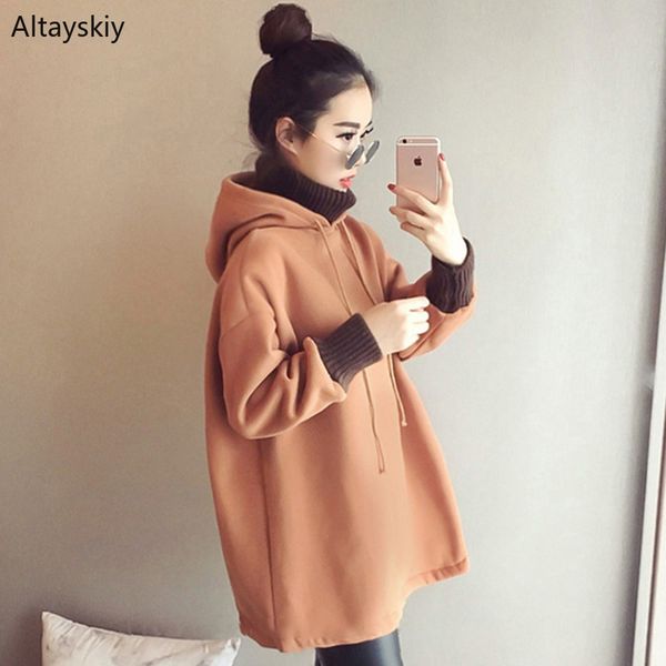 hoodies women hooded thicker warm soft long solid simple all-match korean style pullovers womens trendy sweatshirts chic cute, Black
hoodies women hooded thicker warm soft long solid simple all-match korean style pullovers womens trendy sweatshirts chic cute, Black