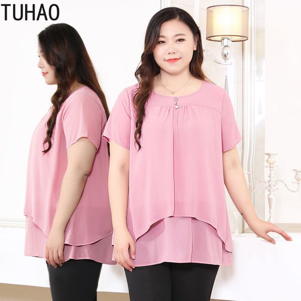 TUHAO Large-size 10XL 9XL 8XL Women's Chiffon Shirt Blouse Woman Summer Female Plus Size Pink Black Blouses Shirts Tops, White
TUHAO Large-size 10XL 9XL 8XL Women's Chiffon Shirt Blouse Woman Summer Female Plus Size Pink Black Blouses Shirts Tops, White
