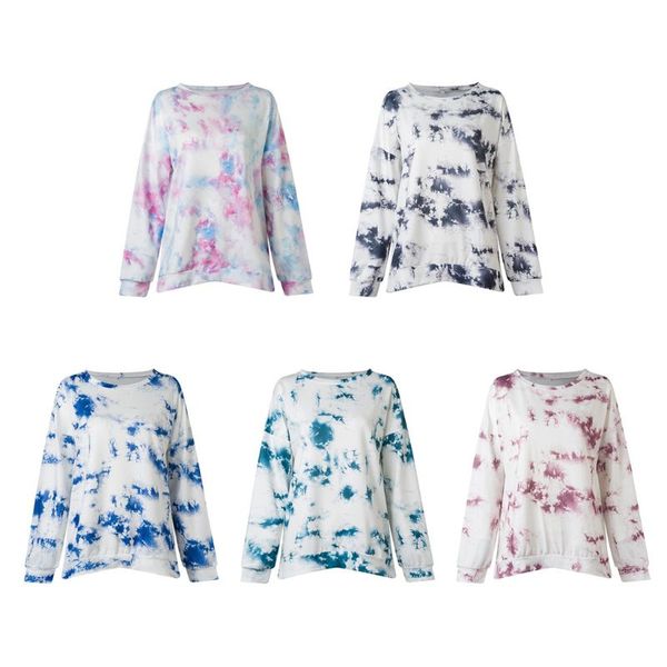 women casual crewneck sweatshirt tie-dye gradient long sleeve pullover loose tunic female outdoor sport festival streetwear, Black
women casual crewneck sweatshirt tie-dye gradient long sleeve pullover loose tunic female outdoor sport festival streetwear, Black