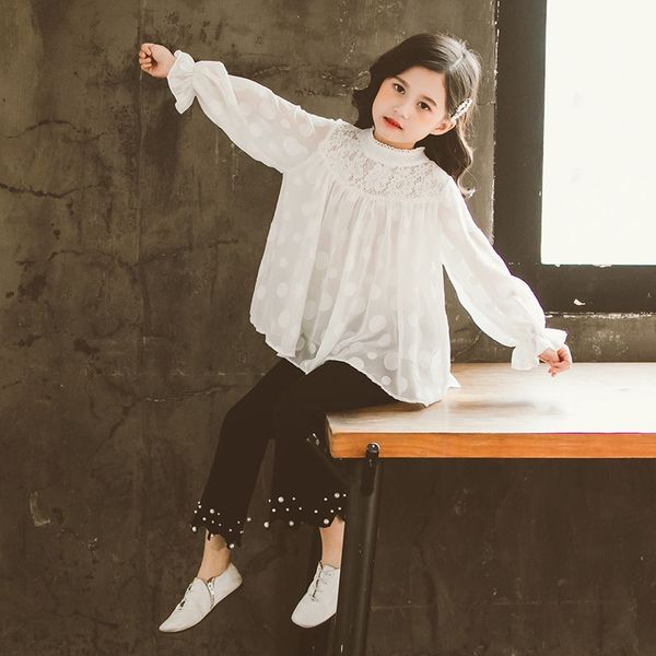 k4he7 clothing 2020 new doll children's clothing korean style girl's big round point chiffon large and medium-sized children, White;black
k4he7 clothing 2020 new doll children's clothing korean style girl's big round point chiffon large and medium-sized children, White;black