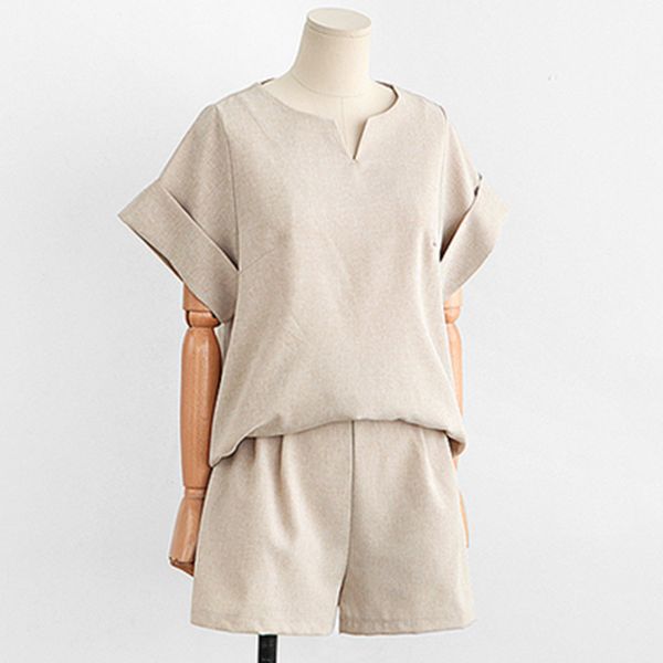 2020 summer casual 2 piece set women t shirt + shorts two piece sets ces female office cotton linen suit set plus size 5xl, White
2020 summer casual 2 piece set women t shirt + shorts two piece sets ces female office cotton linen suit set plus size 5xl, White