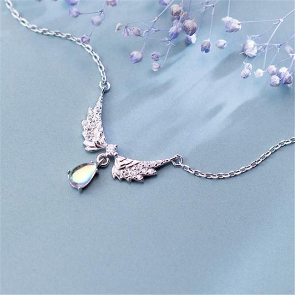 100% 925 silver korean style temperament angel tears crystal charm pendant necklace fashion jewelry women's d4528
100% 925 silver korean style temperament angel tears crystal charm pendant necklace fashion jewelry women's d4528