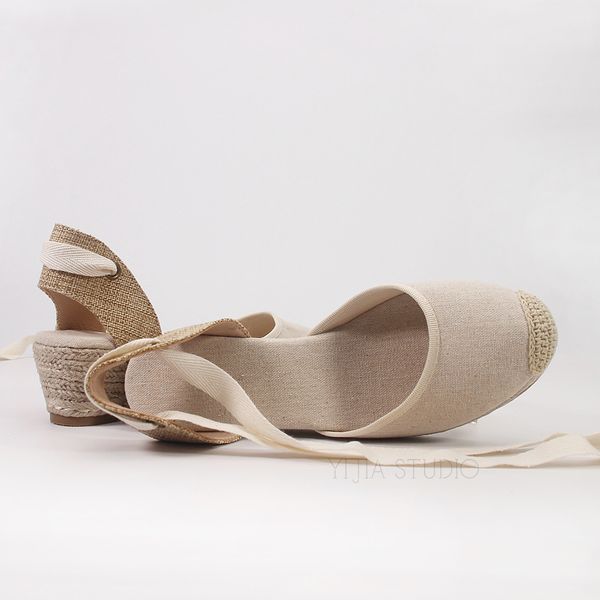 5cm wedge heel women summer espadrilles sandals in beige and black color y200620
5cm wedge heel women summer espadrilles sandals in beige and black color y200620
