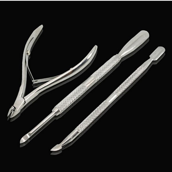 3 pcs stainless steel nail cuticle scissor spoon pusher remover nail cutter clipper nipper home use pedicure foot care tool set
3 pcs stainless steel nail cuticle scissor spoon pusher remover nail cutter clipper nipper home use pedicure foot care tool set