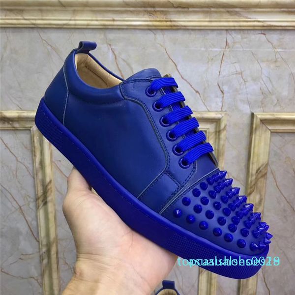 1luxury designer red bottom loafers for men women genuine leather slip on platform casual sneakers spikes wedding party flats men shoes t18, Black
1luxury designer red bottom loafers for men women genuine leather slip on platform casual sneakers spikes wedding party flats men shoes t18, Black