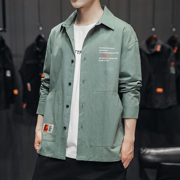 2020 long sleeve shirt men loose pure cotton on clothes student tooling coat shirt chao, White;black
2020 long sleeve shirt men loose pure cotton on clothes student tooling coat shirt chao, White;black