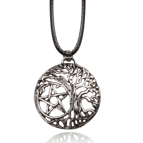 rj new supernatural pentacle pentagram yggdrasil tree of life pendants necklaces witch protection star amul men women necklace, Silver
rj new supernatural pentacle pentagram yggdrasil tree of life pendants necklaces witch protection star amul men women necklace, Silver
