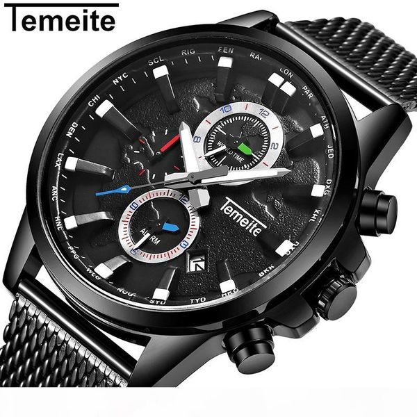 temeite new original men's watches brand sport business quartz watch men clock date mesh strap wristwatches male relogio, Slivery;brown
temeite new original men's watches brand sport business quartz watch men clock date mesh strap wristwatches male relogio, Slivery;brown