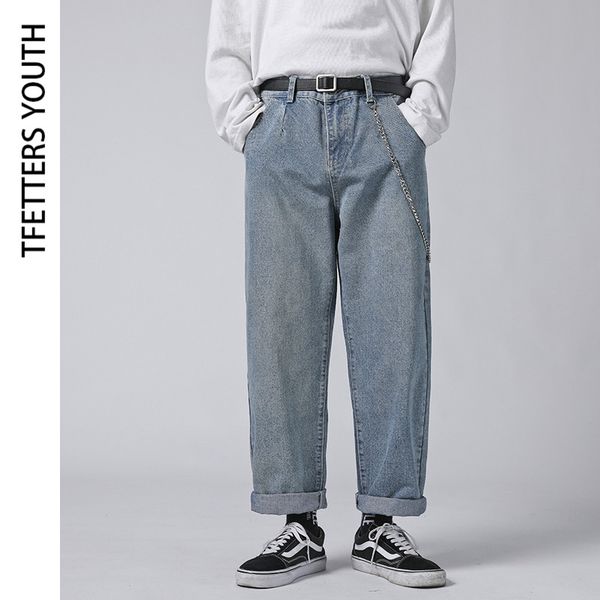 tfetters jeans men new korean style trend retro loose straight jeans men tide brand couple washed wide leg vintage mens clothing, Blue
tfetters jeans men new korean style trend retro loose straight jeans men tide brand couple washed wide leg vintage mens clothing, Blue