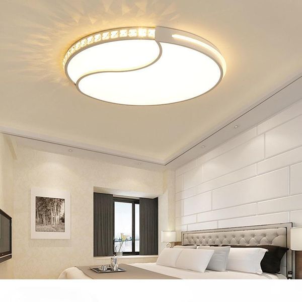 Minimalist Iron+crystal Art Modern Led Ceiling Lights For Bedroom Kidsroom Livingroom Indoor Lampada Led Ceiling Lamp Fixture Bedroom Light