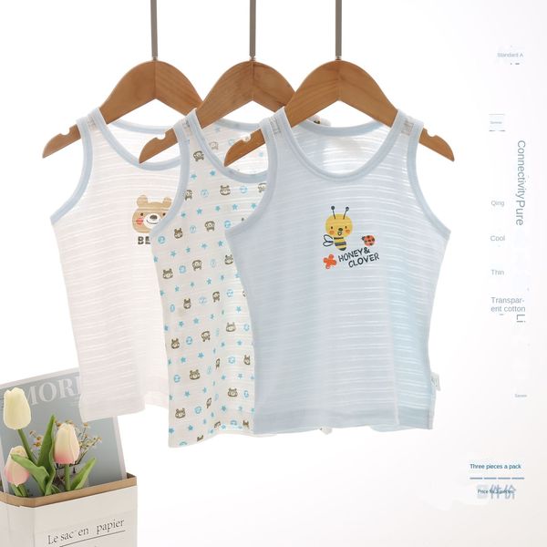 children's cotton new cartoon printed round sportswear vest collar vest baby bamboo cotton sleeveless breathable sweat shirt, Blue
children's cotton new cartoon printed round sportswear vest collar vest baby bamboo cotton sleeveless breathable sweat shirt, Blue