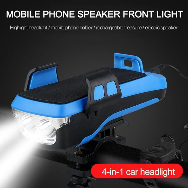 4 in 1 multi-function bike light 2* t6 led usb rechargeable bike headlight phone holder horn 4000mah power bank bicycle lamp
4 in 1 multi-function bike light 2* t6 led usb rechargeable bike headlight phone holder horn 4000mah power bank bicycle lamp