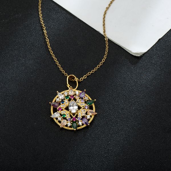 noble luxury crystal sun flower pendant necklace for women stainless steel chain charm initial necklace wedding jewelry gift, Silver
noble luxury crystal sun flower pendant necklace for women stainless steel chain charm initial necklace wedding jewelry gift, Silver