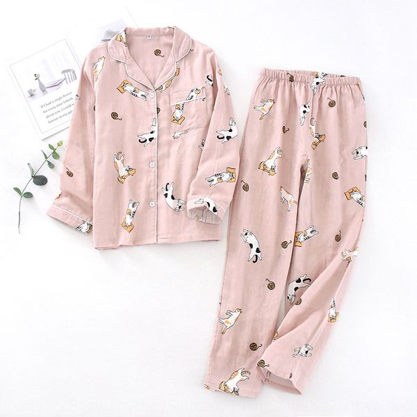 cyryb couple's new gauze lapel nightwear suit spring summer pajamas pajamas and autumn comfortable cotton double-layer gauze comfortabl, Black;brown
cyryb couple's new gauze lapel nightwear suit spring summer pajamas pajamas and autumn comfortable cotton double-layer gauze comfortabl, Black;brown
