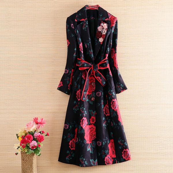 trench for women belt slim fit long 3d flowers spring coat casaco feminino abrigos mujer autumn outerwear female s-xl, Tan;black
trench for women belt slim fit long 3d flowers spring coat casaco feminino abrigos mujer autumn outerwear female s-xl, Tan;black