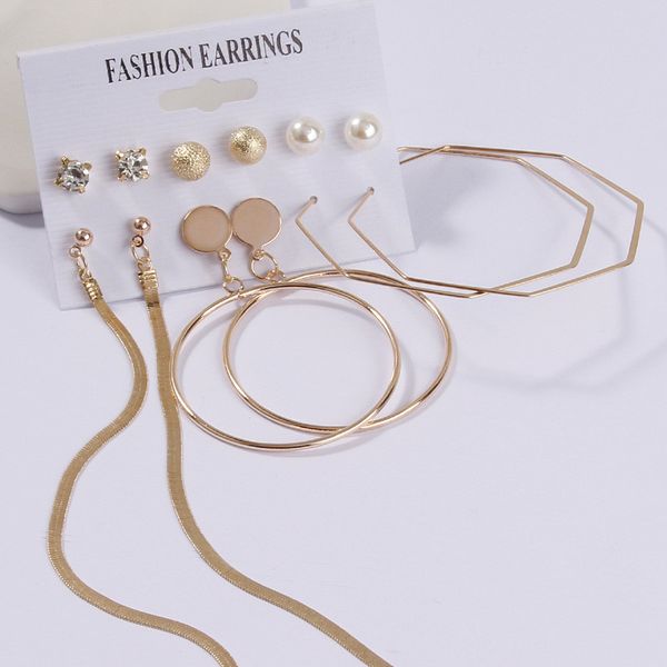 fashion circle round pearl hoop earrings set for women vintage bohemian mix geometric dangle drop twisted brincos earring jewelry, Silver
fashion circle round pearl hoop earrings set for women vintage bohemian mix geometric dangle drop twisted brincos earring jewelry, Silver