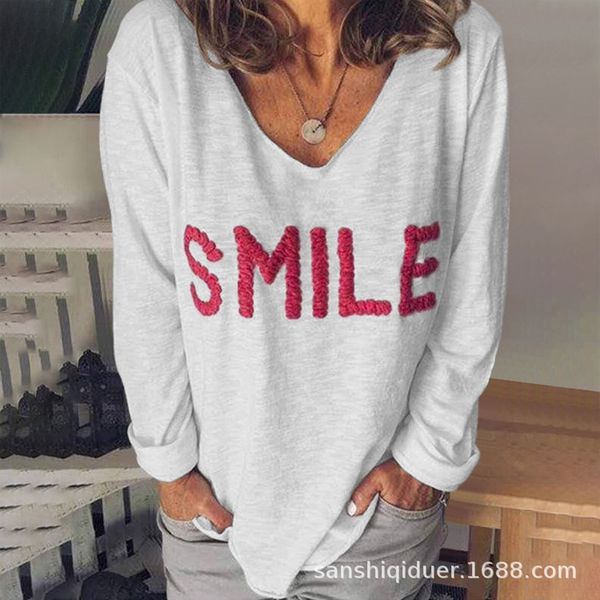 xzm3r autumn winter clothing 2019 new embroidered l embroideryg sleeves autumn winter women's clothing 2019 new embroidered t-shirt lon, White
xzm3r autumn winter clothing 2019 new embroidered l embroideryg sleeves autumn winter women's clothing 2019 new embroidered t-shirt lon, White