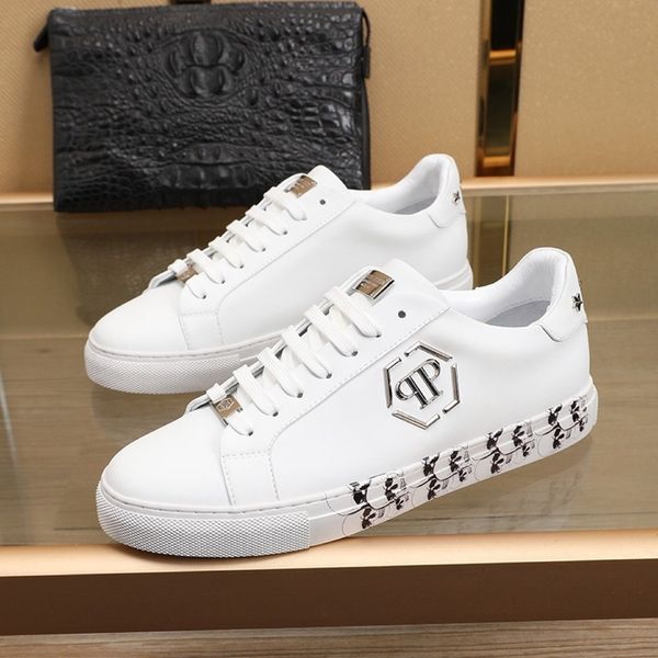 2020 i16 fashion trend mens designer shoes leather luxury breathable comfortable outdoor shoes lace-up casual hiker shoes mens sneakers, Black