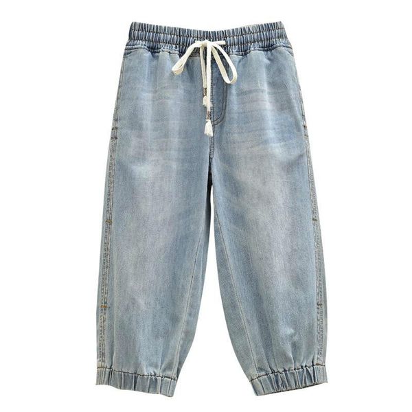 jeans woman high waist drawstring plus size loose beam feet softener casual calf-length denim harem pants 4xl 5xl, Blue
jeans woman high waist drawstring plus size loose beam feet softener casual calf-length denim harem pants 4xl 5xl, Blue