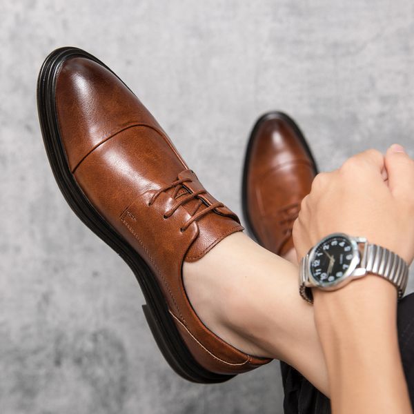 men shoes leather casual shoes lace up soft lightness non-slip waterproof casual wear-resistant oxfords men, Black
men shoes leather casual shoes lace up soft lightness non-slip waterproof casual wear-resistant oxfords men, Black