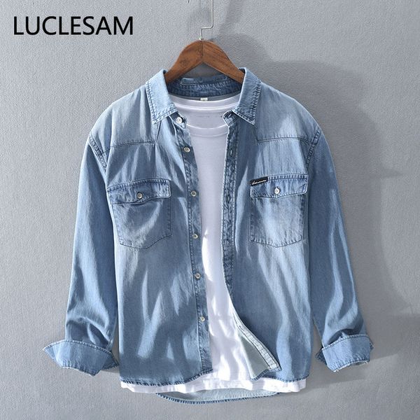 designer mens cotton denim shirts casual streetwear fashion shirt for men vintage solid male jeans shirts camisas para hombre, White;black
designer mens cotton denim shirts casual streetwear fashion shirt for men vintage solid male jeans shirts camisas para hombre, White;black