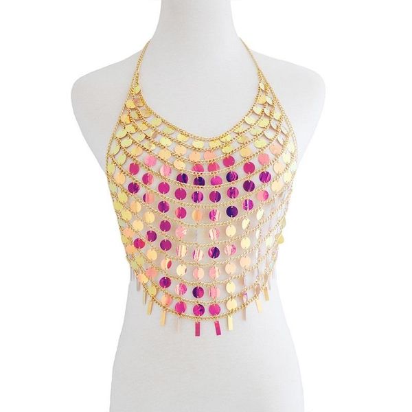 metal body chain necklace women summer beach halter shirt colorful sequins cropped nightclub queen party tank bra t200508, Silver
metal body chain necklace women summer beach halter shirt colorful sequins cropped nightclub queen party tank bra t200508, Silver