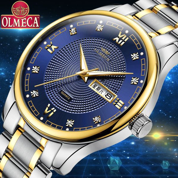 mens watch dual auto date men quartz wristwatches olmeca business men watches for stainless steel strap watch chronograph, Slivery;brown
mens watch dual auto date men quartz wristwatches olmeca business men watches for stainless steel strap watch chronograph, Slivery;brown
