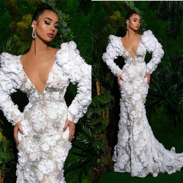 puffy long sleeve mermaid prom dresses 2021 v-neck full lace 3d floral arabic dubai celebrity runway evening dress wear, Black
puffy long sleeve mermaid prom dresses 2021 v-neck full lace 3d floral arabic dubai celebrity runway evening dress wear, Black