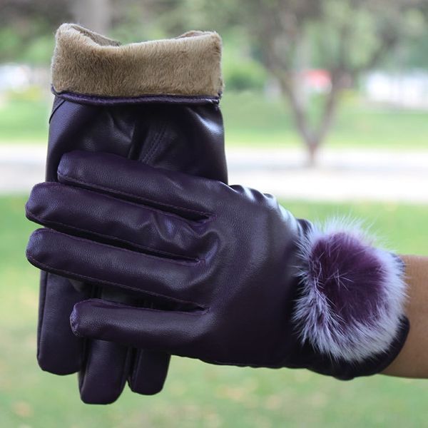 touch screen warm fur ball women's rabbit fur ball leather gloves warm new cute slimming riding tram driving gloves, Black
touch screen warm fur ball women's rabbit fur ball leather gloves warm new cute slimming riding tram driving gloves, Black
