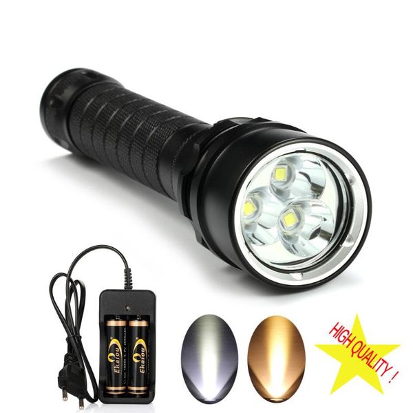 flashlights torches 3 x xm-l l2 4500 lumens white / yellow light led diving powerful waterproof underwater torch kit
flashlights torches 3 x xm-l l2 4500 lumens white / yellow light led diving powerful waterproof underwater torch kit